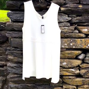 Summery sheer tunic style tank top w/flared bottom